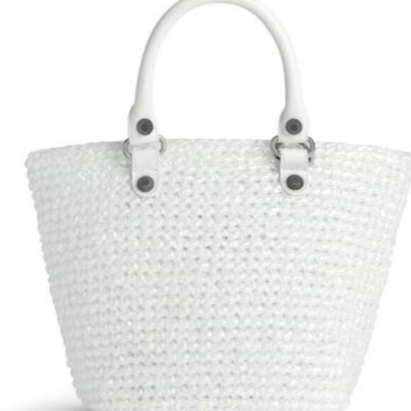 Balenciaga Small Le Cagole Panier Tote Bag Optic White - Picture 5 of 11